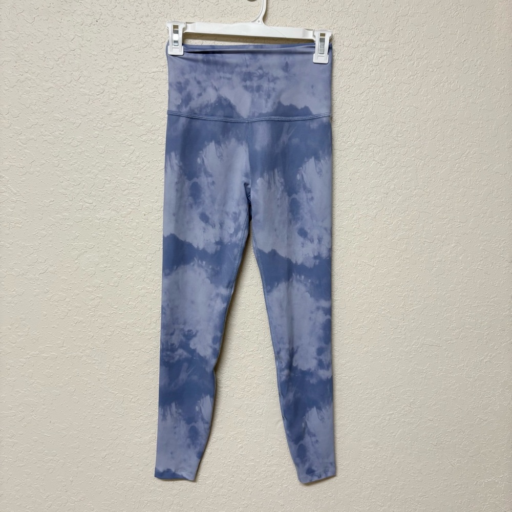 Beyond Yoga Olympus Leggings Blue Marble Tie Dye High Waist Midi 7/8 Size XS